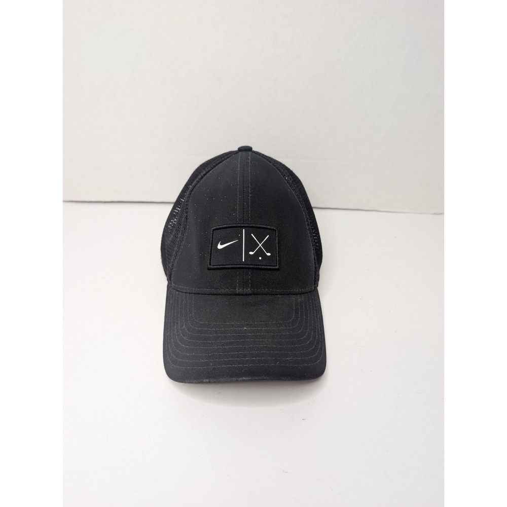 Nike Legacy91 Dri-FIT Golf Trucker Hat‎ Black Fitted Stretch Mesh Cap Adult M/L
